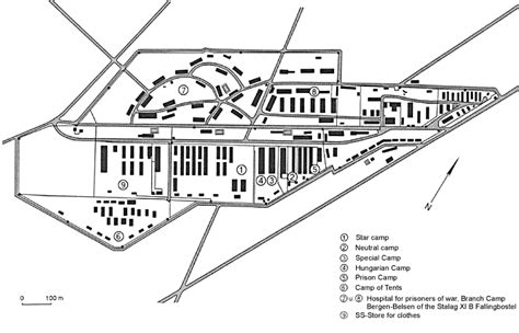belsen concentration camp map